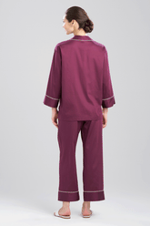 Natori COTTON SATEEN ESSENTIALS NOTCH PJ